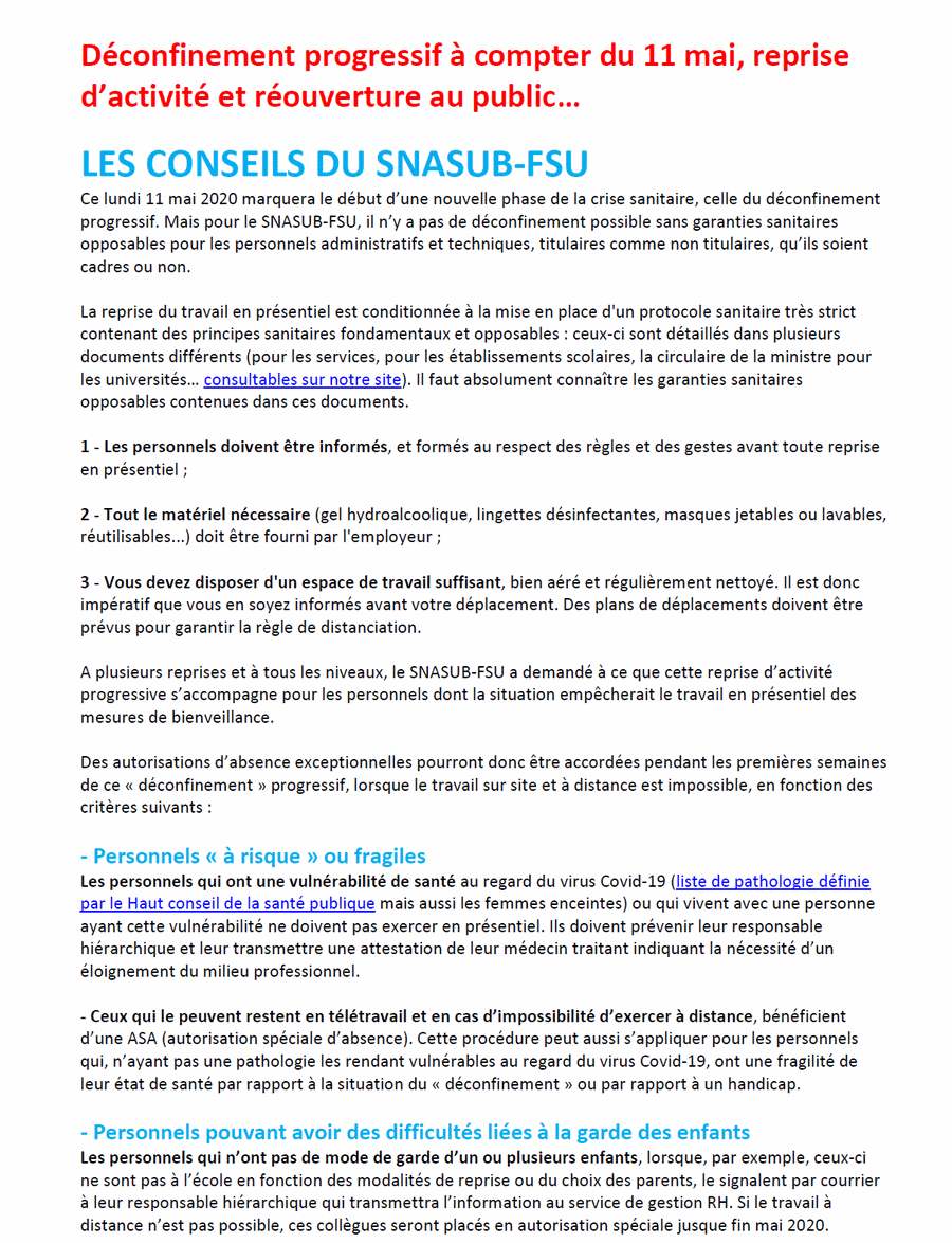 Actions Snasub Fsu Section Academique Caen